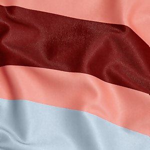 Bedruckter, verstellbarer Bikini mit dünnen Trägern für Damen Weinrot/Koralle