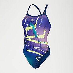 Maillot de bain Femme Club Training Turnback bleu/lilas
