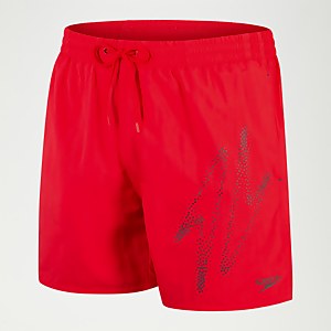Men's Hyper Boom Logo 16" Swim Shorts Red/Grey