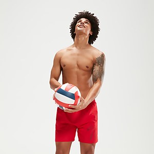 Men's Hyper Boom Logo 16" Swim Shorts Red/Grey