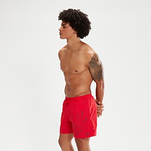 Men's Hyper Boom Logo 16" Swim Shorts Red/Grey