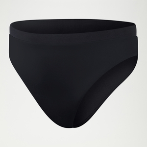 Women's FLU3NTE Solid Cheeky High Waist Bikini Bottom Black