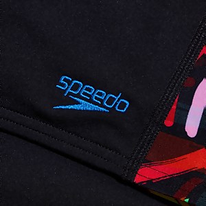 Boxer de bain Garçon Tech Panel noir/orange