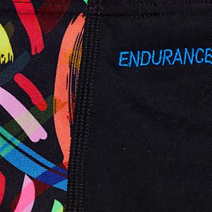 Boxer de bain Garçon Tech Panel noir/orange