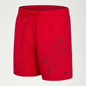 Hyper Boom 38 cm Schwimmshorts für Jungen Rot/Grau