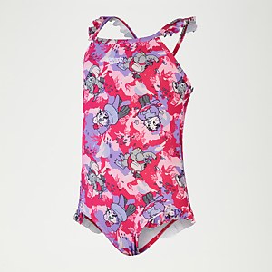 Maillot de bain Bébé à fines bretelles à volants Learn To Swim rose