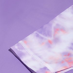 Kurzarm-Sonnentop für Mädchen Flieder/Weiß