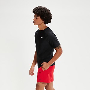 Men's Essential Short Sleeve Swim Top Black