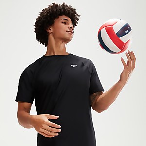 Men's Essential Short Sleeve Swim Top Black