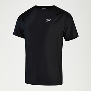 Men's Essential Short Sleeve Swim Top Black