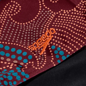 Bedrucktes langärmliges Rash-Top für Jungen Schwarz/Orange