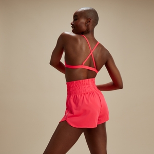 Short Flu3nte couleur unie pour femmes, rouge