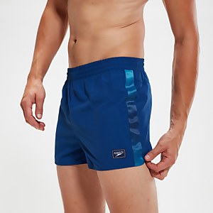 Retro 33 cm Schwimmshorts für Herren Blau/Aqua