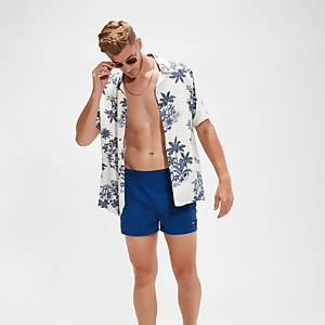 Retro 33 cm Schwimmshorts für Herren Blau/Aqua
