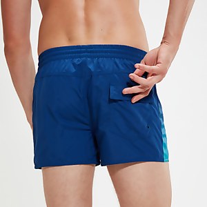 Retro 33 cm Schwimmshorts für Herren Blau/Aqua