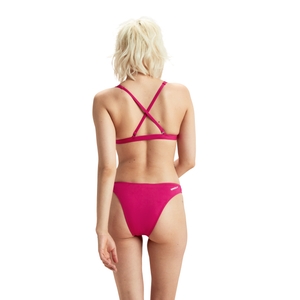 Women's FLU3NTE Solid Scoop Bikini Bottom Pink