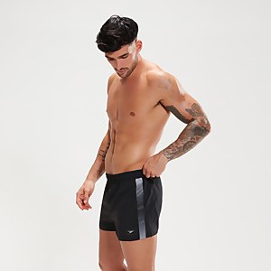 Short de bain Homme rétro 33 cm noir/blanc