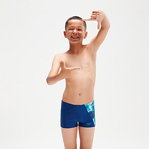 Boys' Panel Aquashorts Blue/Aqua - 9-10