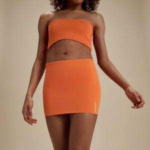 Women's FLU3NTE Solid Convertible Bikini Tube Top Orange