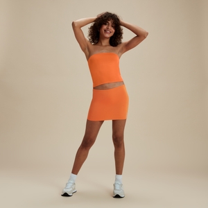 Women's FLU3NTE Solid Convertible Bikini Tube Top Orange