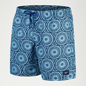 Short de bain Homme Printed Leisure 45 cm bleu