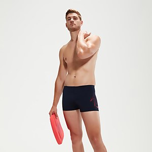 Boxer de bain Homme HyperBoom Placement bleu marine/rouge