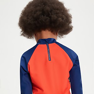 Infant Unisex Learn To Swim Essential Rash Top Blue/Coral