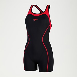 Combishort Femme Panel noir/rouge