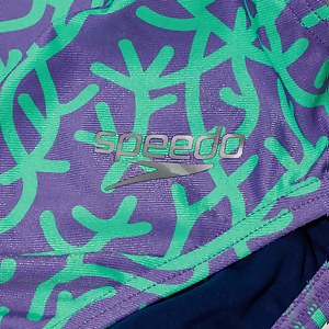 Maillot de bain Femme Club Training Tie Back lilas/vert