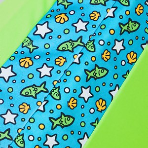 Schwimmlern-Floatinganzug mit Chima, dem afrikanischen Pinguin, für Kleinkinder Grün