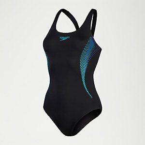 Maillot de bain Femme Placement Muscleback noir/bleu