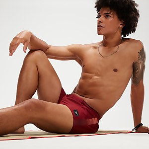 Men's Retro 13" Swim Shorts Oxblood/Coral