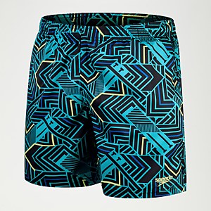Sport Panel 45 cm All-Over-Schwimmshorts für Herren Marineblau/Aqua