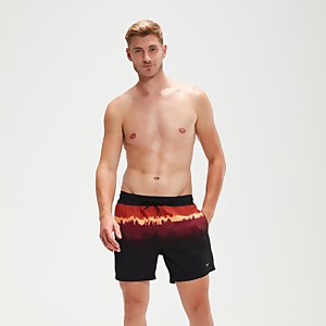 Short de bain Homme Placement Leisure 40 cm noir/sang de bœuf - XXL