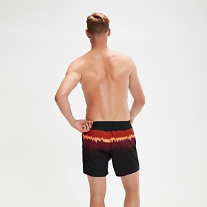 Short de bain Homme Placement Leisure 40 cm noir/sang de bœuf