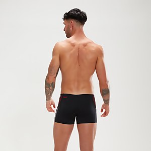 Boxer de bain Homme Tech Panel noir/rouge