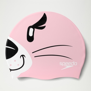 Kids Learn to Swim Otter Printed Cap Pink