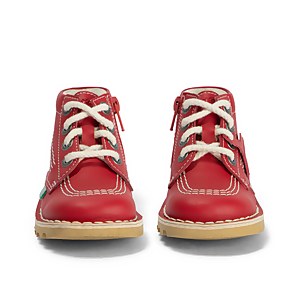 Infant Unisex Kick Hi Zip Leather Alternative Red