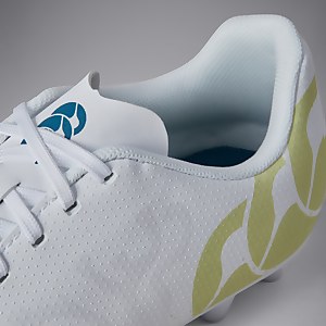Junior Unisex Speed Infinite Team Firm Ground Boots White/Yellow