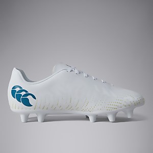 Junior Unisex Speed Infinite Team Firm Ground Boots White/Yellow