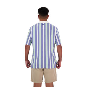 Canterbury M NATSU VERTICAL STRIPE POLO COLONY BLUE