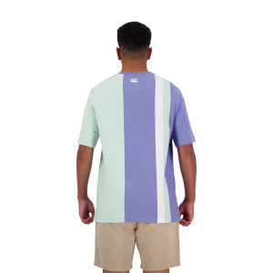 Canterbury M NATSU VERTICAL STRIPE POLO MIST GREEN
