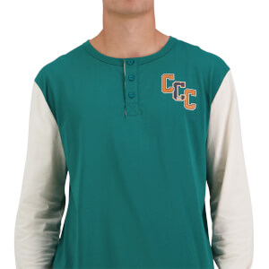 Canterbury M RULE-BOOK LONG SLEEVE HENLEY CEFL GREEN