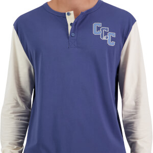 Canterbury M RULE-BOOK LONG SLEEVE HENLEY DARK DENIM