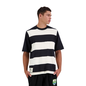 MENS SCENE YARN DYE T-SHIRT JET BLACK 2XL