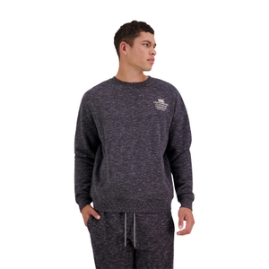 MENS SCENE-SET CREW CHARCOAL GREY MARLE 2XL