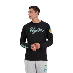 Canterbury M UGLIES LONG SLEEVE RAGLAN T-SHIRT BLACK 98B 2XL
