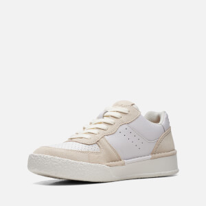 Clarks Women s CraftCup Leather and Suede Trainers Allsole