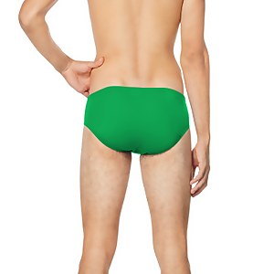 Men's Solid Brief Green
