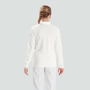 Junior Unisex Cricket Long Sleeved Polo Shirt Cream